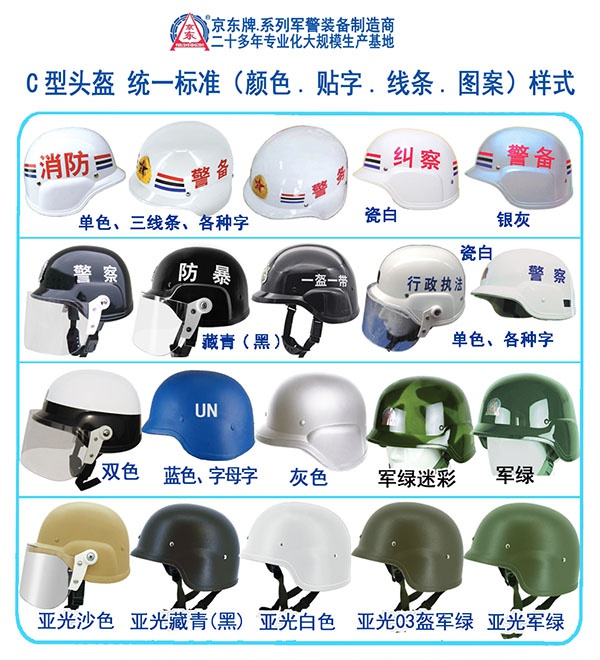 C型头盔字线条、统一标准样式